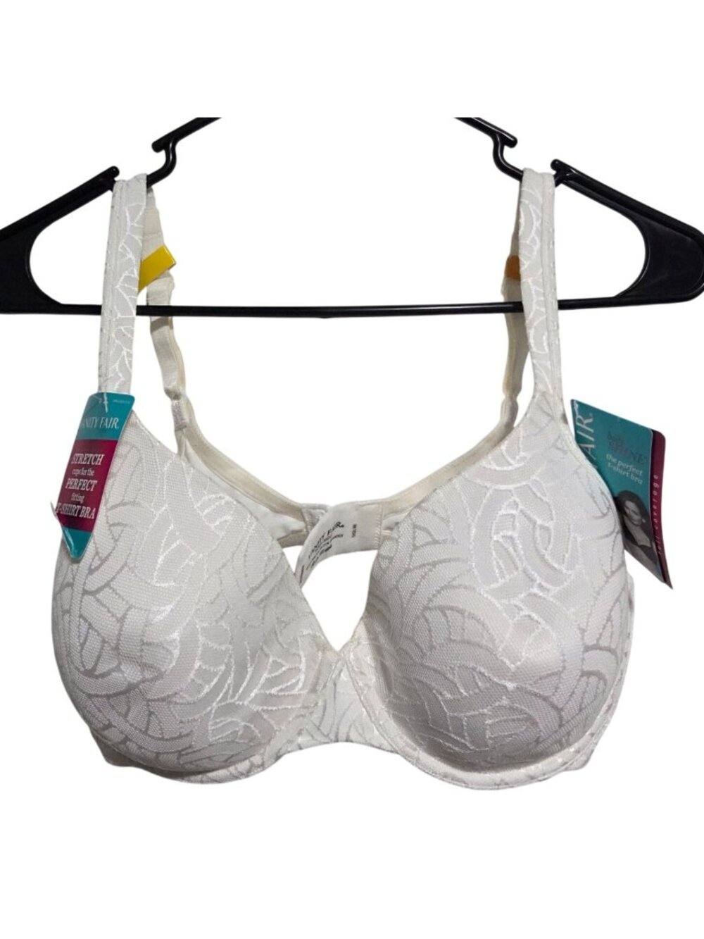 Vanity Fair Body Shine T Shirt Bra 36DD Stretch Full Coverage Underwire Padded